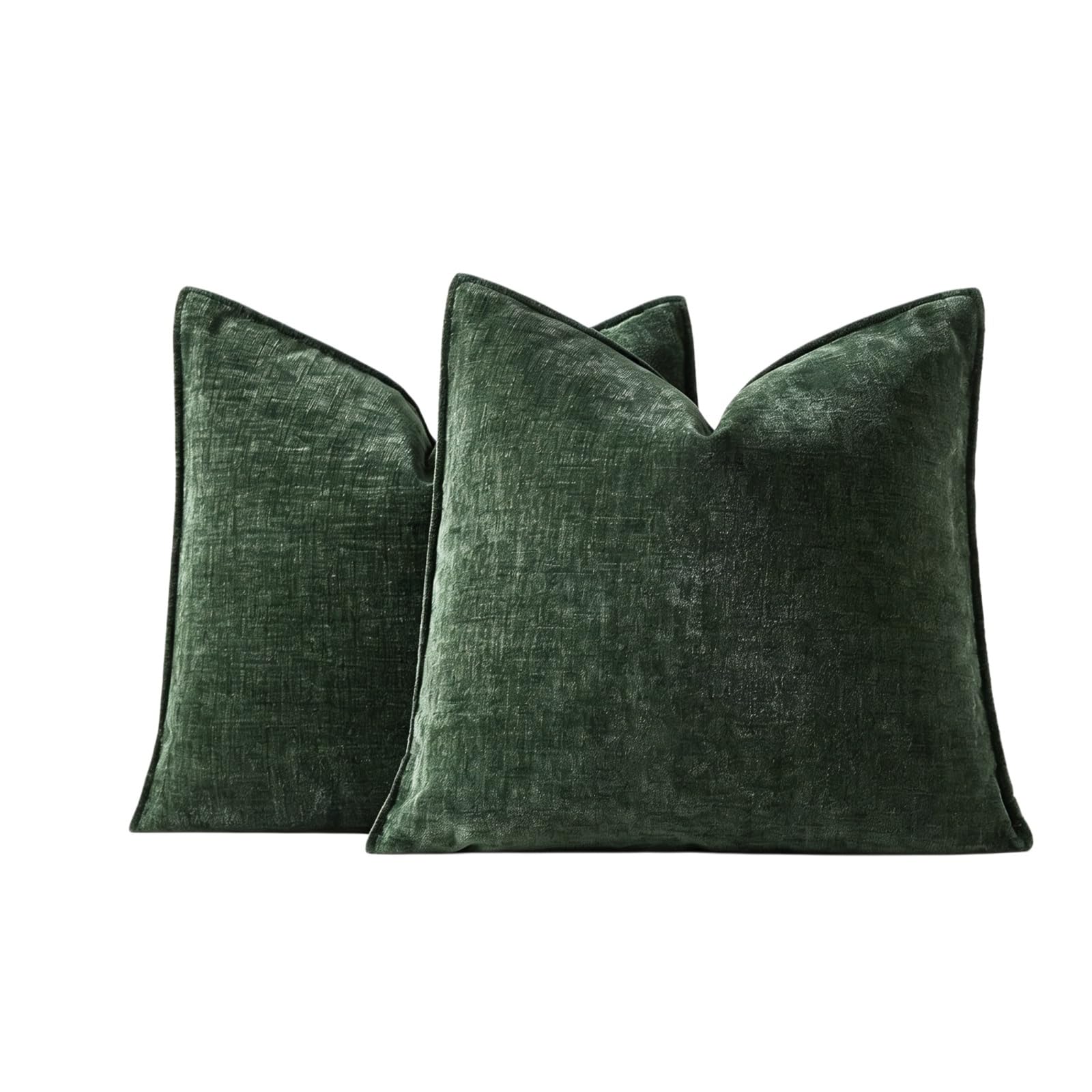 Pack Of 2 Chenille Decorative Throw Pillow Covers 18x18 Inch Cushion Cover