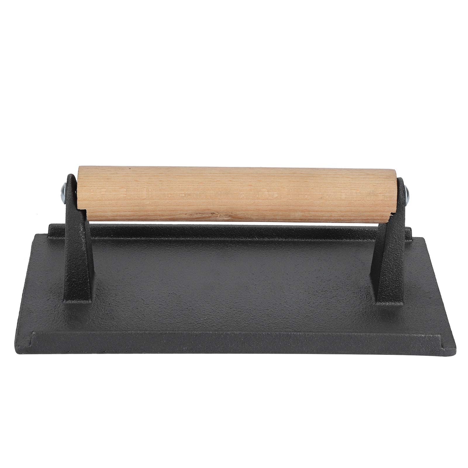 Pressa per Griglia in Ghisa da 8,3 Pollici, Pressa per Hamburger con Pancetta E Pancetta, Pressa per Barbecue con Manico in Legno per Bistecche al Barbecue, Panini, Panini E Carni