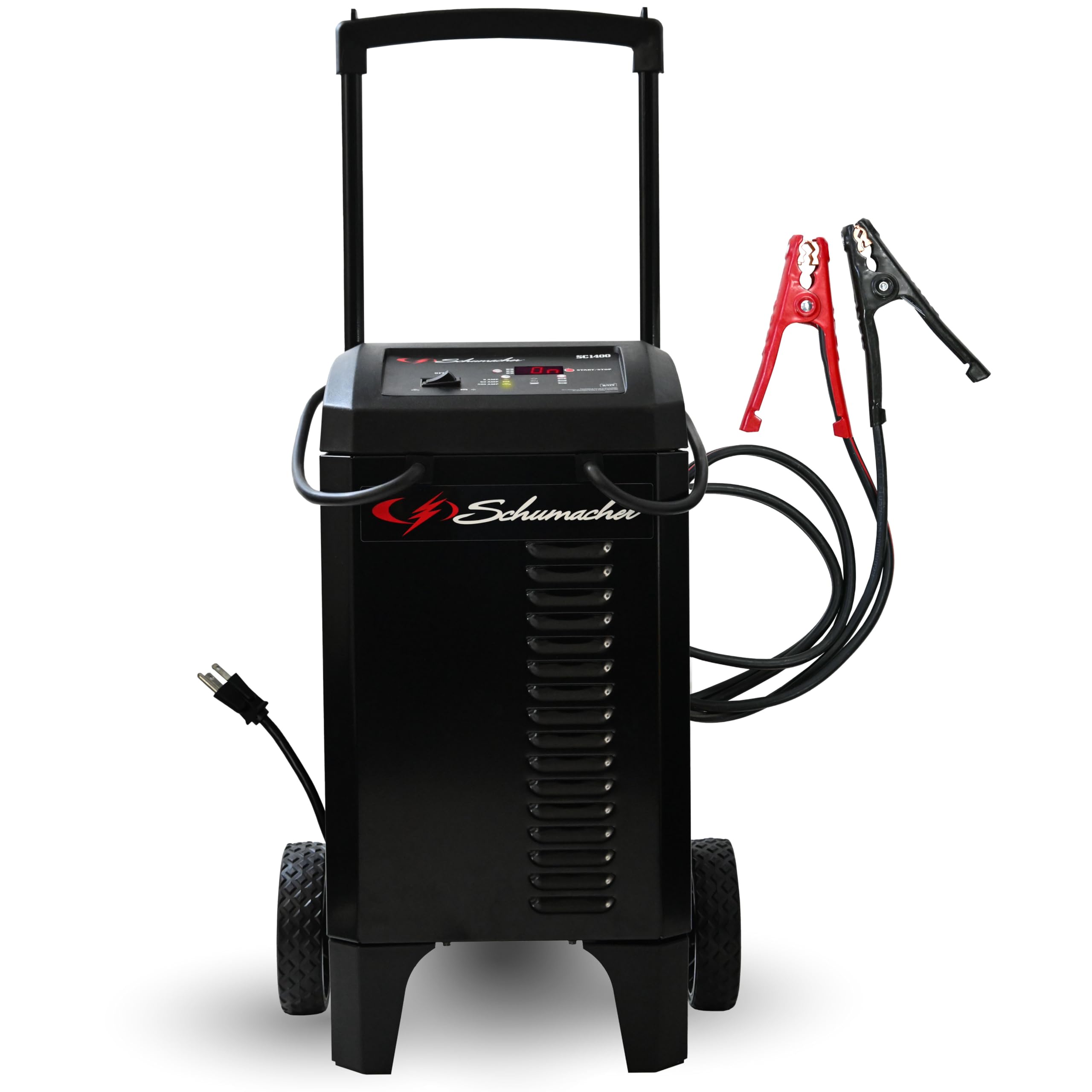 Schumacher Electric Automatyczna ładowarka samochodowa 6 A i rozrusznik silnika 300 A, rozwiązanie 4 w 1, konserwator, wzmocnienie 60 A, do 6 V/12 V Power Sport, akumulatorów samochodowych i morskich