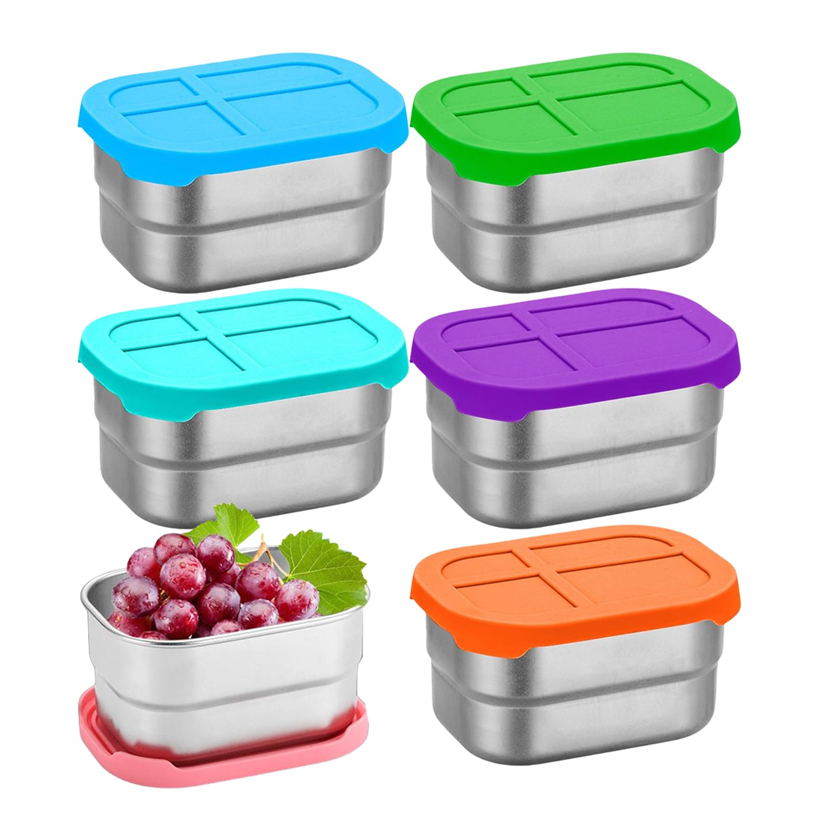 Boîtes à snack inoxydables hermétiques 240ml récipient stockage fournitures déjeuner