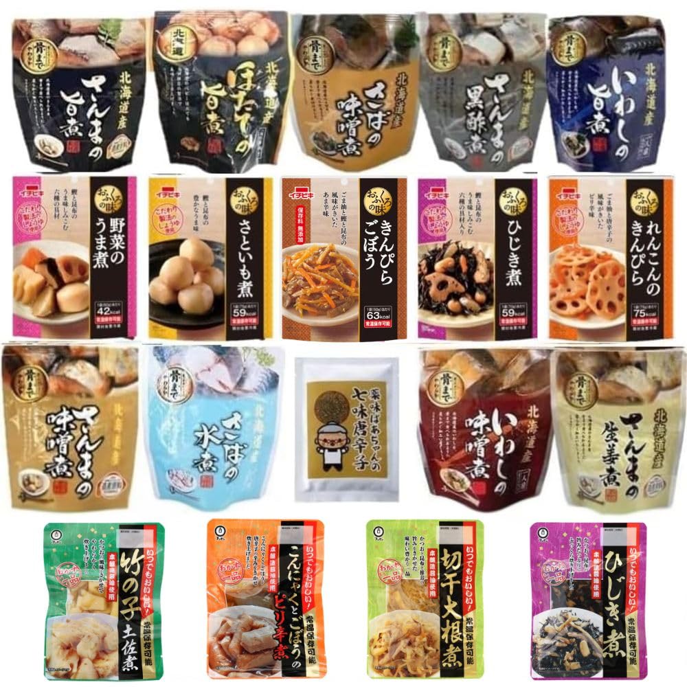 Amazon.co.jp: レトルト食品 おかず 18種セット 薬味ばあちゃんの七味