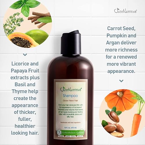 Miniatura 3 de Grow New Hair Shampoo | Crecimiento saludable del cabello | Champú natural | Para hombres y mujeres | Cuidado del cabello | Crecimiento del cabello