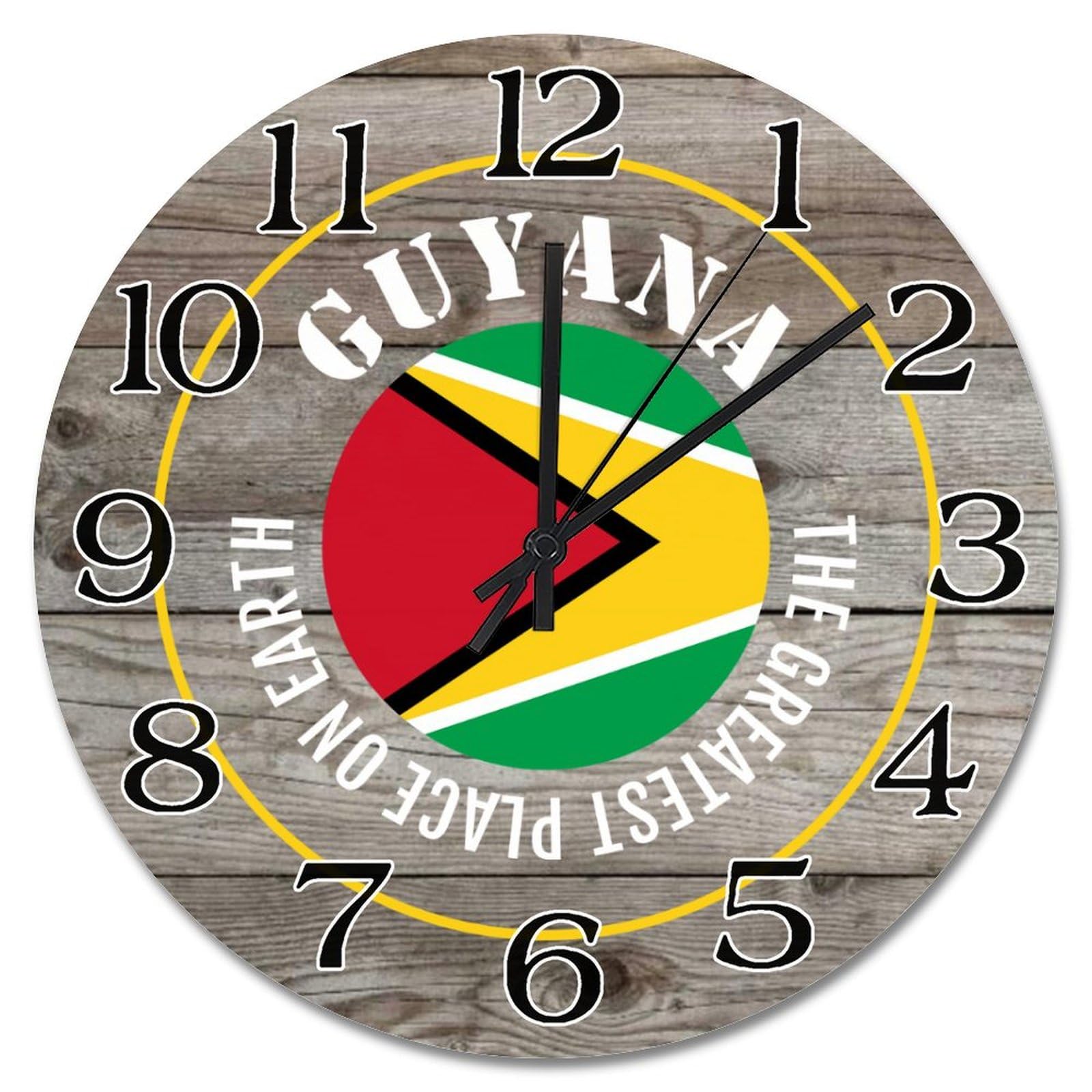 Horloge murale drapeau Guyane souvenir de voyage deco The Greatest Place