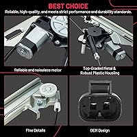 Vista 3 de BDFHYK 741-645 Regulador de ventana eléctrica con motor para lado del pasajero delantero derecho para Chevy Silverado, Tahoe, Suburban, Avalanche