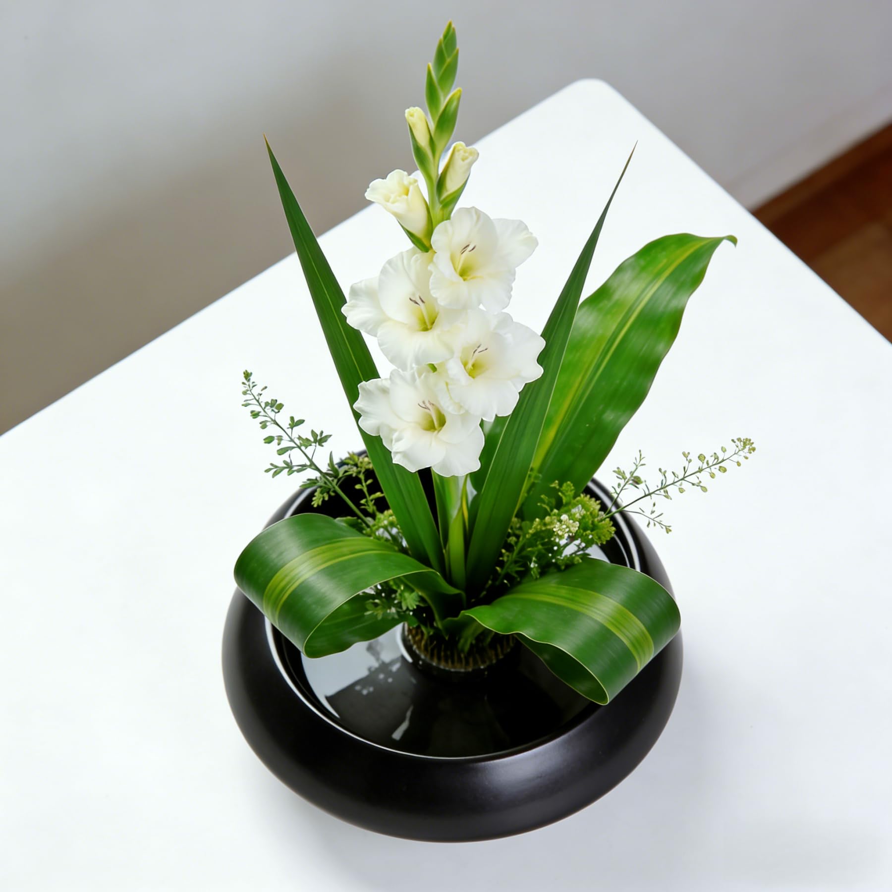 Amazon.com: Eggone 陶瓷花盆插花套組日本花花插花藝術用品手工花碗