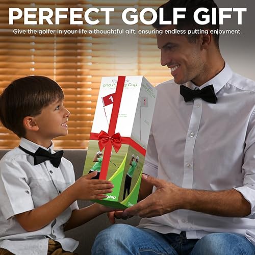 Miniatura 8 de KINGTOP - Juego de putting green de golf profesional, con mástil con bandera y hoyo, 6 pies, campo de golf para patio trasero, diseño portátil de 5