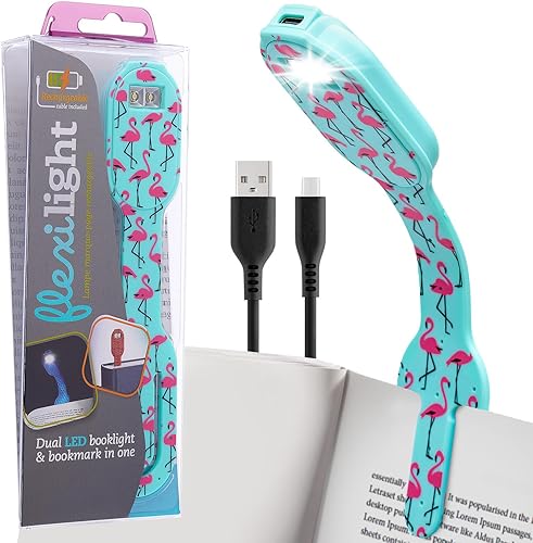 Miniatura 16 de Regalos para lectores y escritores Luz de lectura con clip Marcador Fox 2 en 1 Luz para niños para leer en la cama, luces lindas recargables