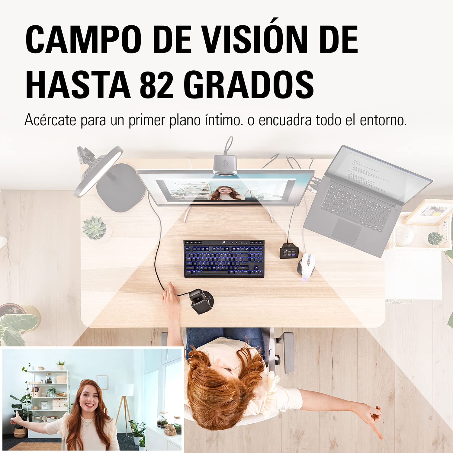 Elgato Facecam - Webcam Full HD 1080p60 real para streaming, juegos, videoconferencia, sensor Sony, corrección de luz avanzada, controles avanzados, funciona con OBS, Zoom, Teams y demás, para PC/Mac
