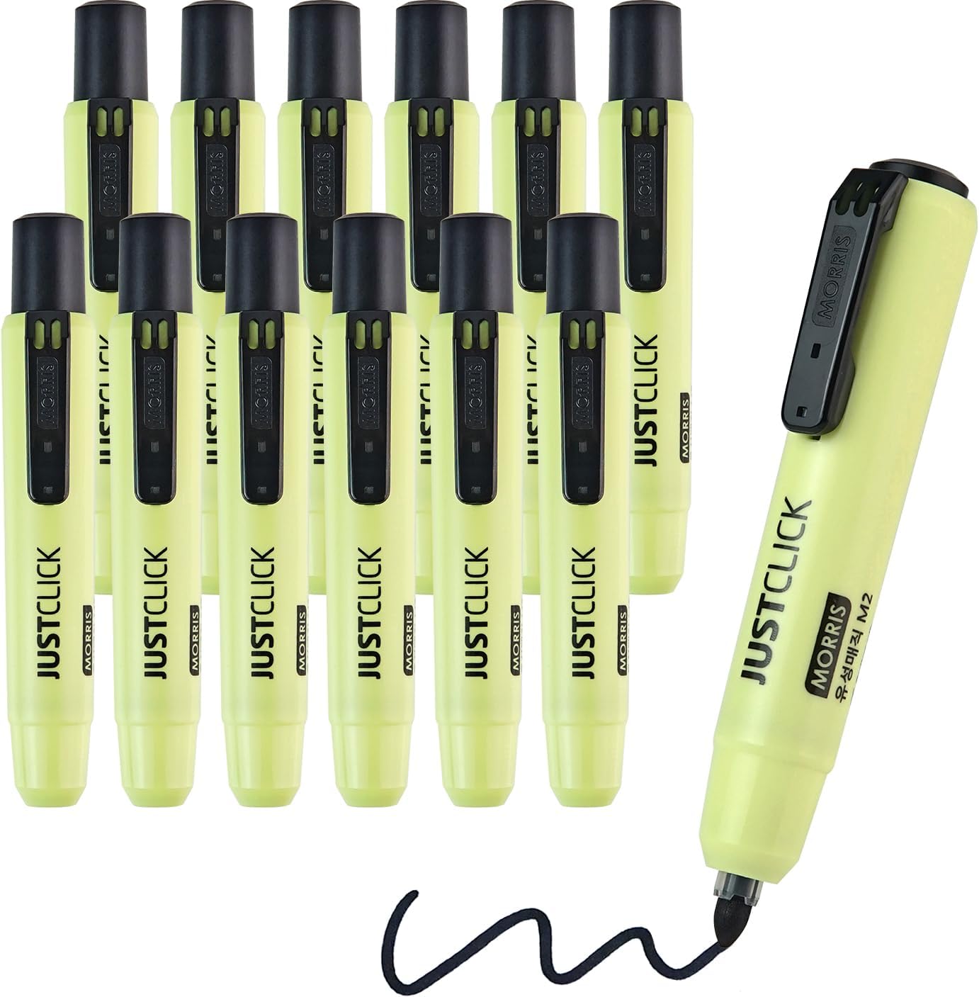 carrotez Retractable Permanent Markers, Thick Barrel, Low Odor, Bold Writing, Bullet Tip, 12 Count, Black