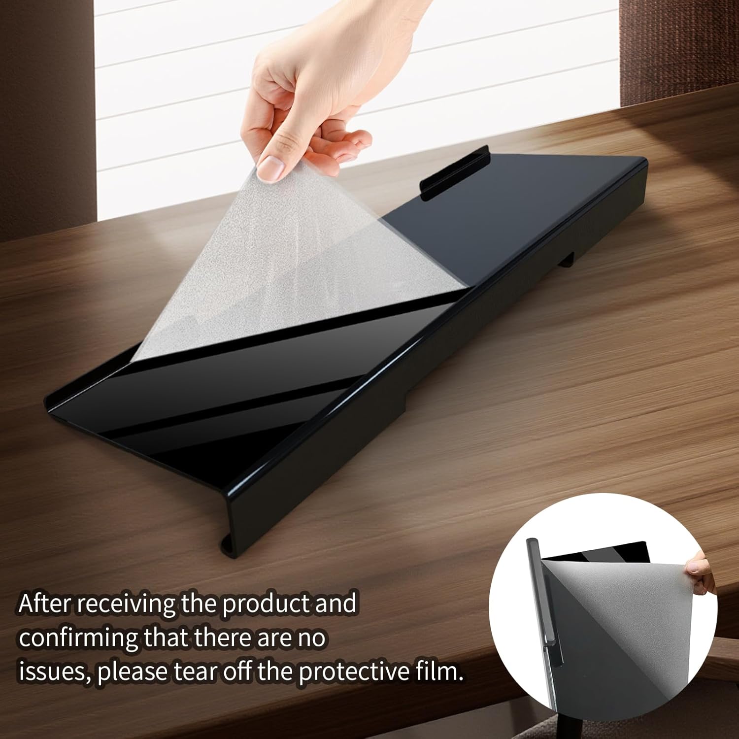 Computer Keyboard Wrist Rest Bracket, Memory Foam Keyboard Wrist Rest Set, Non-Slip Silicone Base, pergonomic and Convenient Typing, ain Relief,Suitable for Office, Work, Gaming (Black) - Image 3