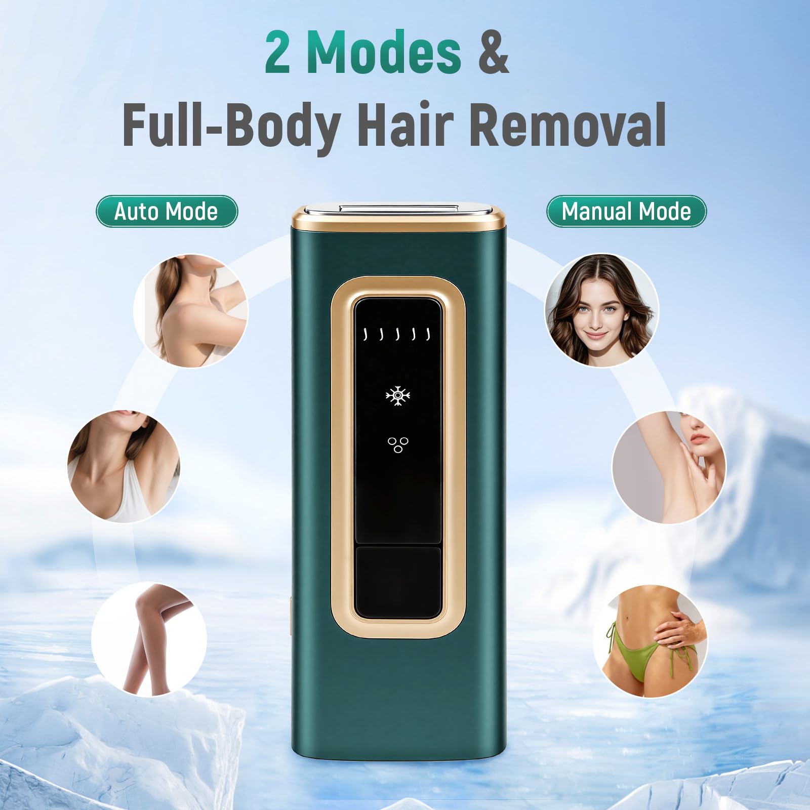 IPL Laser Hair Removal Device with Ice Cooling