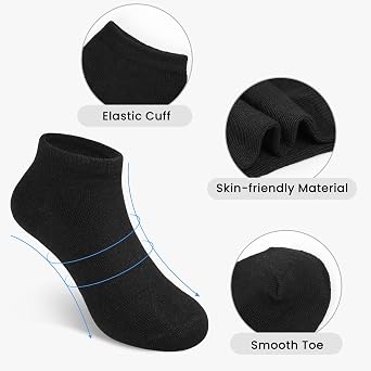 Auranso 12 Pairs Boys Athletic Socks Girls Kids Low Cut Ankle Socks
