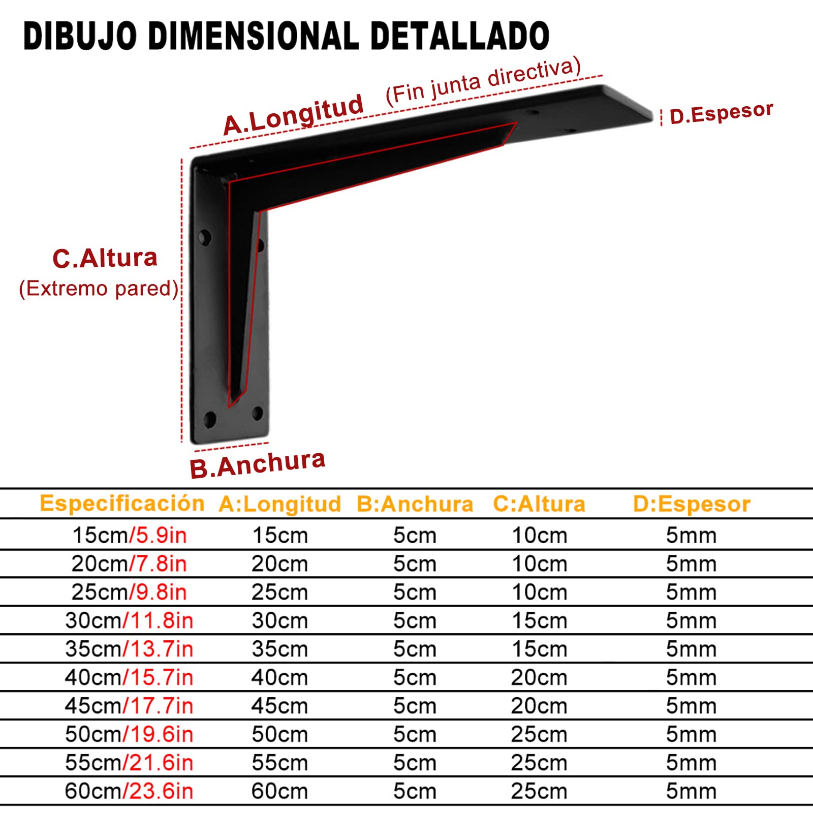 2Pcs Soportes para Estantes Pesados,Carga 500 KG,Soporte de estante,Soporte de estante de pared,Soporte de Ángulo 90 Grado en Forma de L Escuadra Estanteria,Resistente (50cm/19.6in,White)