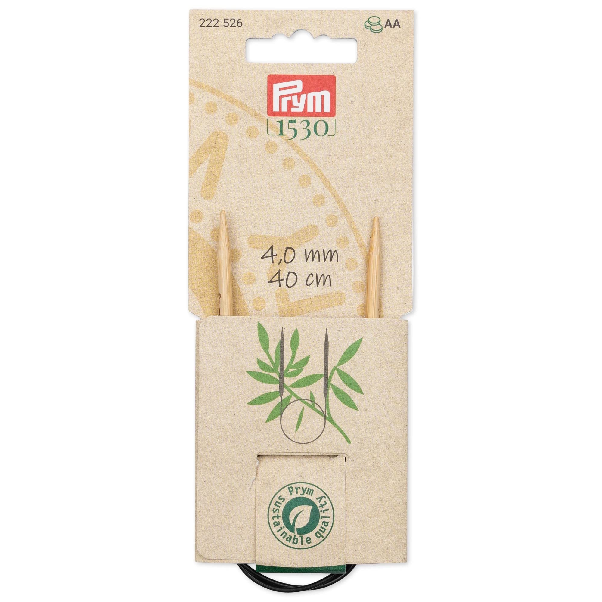 Prym - Prym 1530 Bamboo Circular (40cm, 4.00mm) Needle - 5 Pieces
