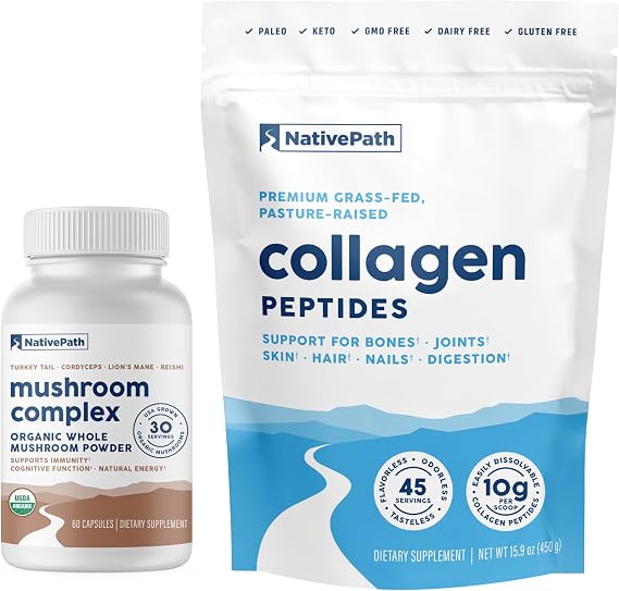 NativePath Mushroom Complex and Collagen45 Bundle