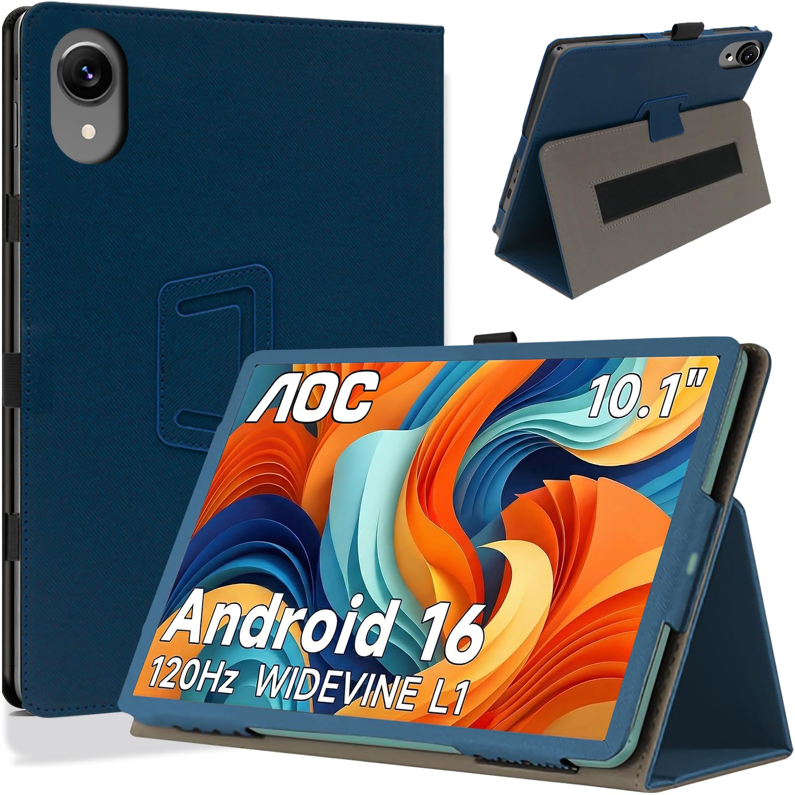Amazon.co.jp: HEFENGKU 見開き型保護カバー For AOC M10 ケースカバー