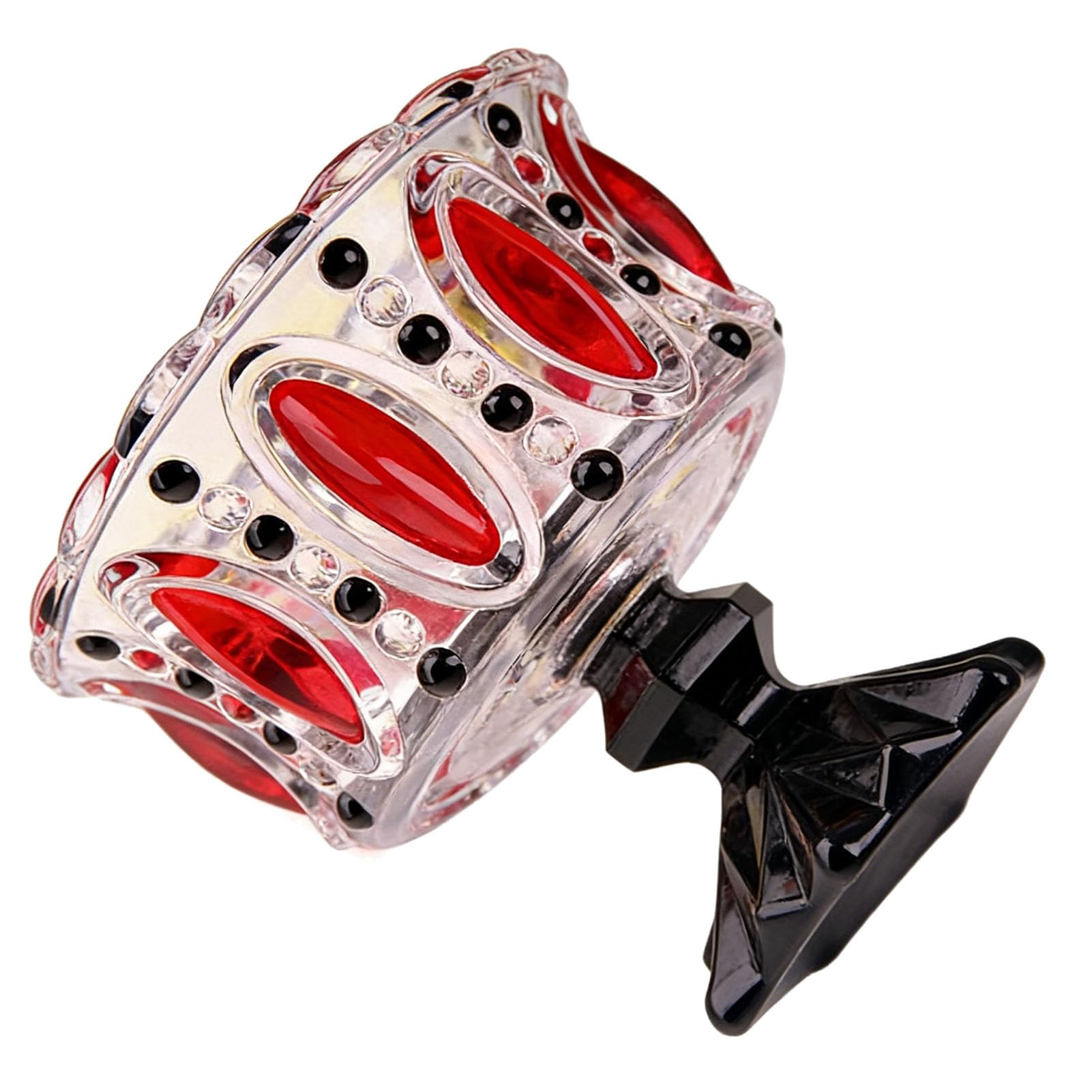 Coppa per Gelato in Vetro Goffrato, Elegante Ciotola da Portata per Feste in Casa, Ciotola per Snack in Vetro Trasparente, 7,01 X 4,25 X 7,09 Pollici (Stile modello rosso)