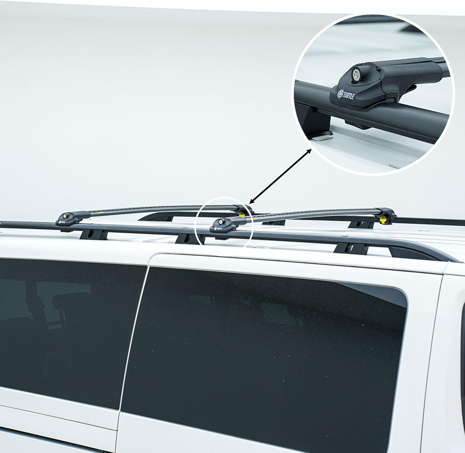 TURTLE Compatible with Renault Kadjar 2015-2022 Crown roof Rails | Black