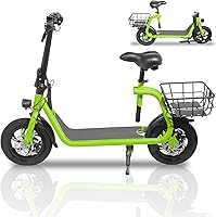 Vista 24 de SEHOMY Folding Electric Scooter with Seat for Adults, 15.5MPH, 20-Mile Range, 36V Battery, 12" Pneumatic Tire, Portable 450W Electric Scooters
