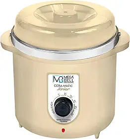 Mega Bell, Panela aquecedora de cera para depilação, Termocera, Cera-Matic Júnior, Sem refil, Bivolt, 400g, Beje