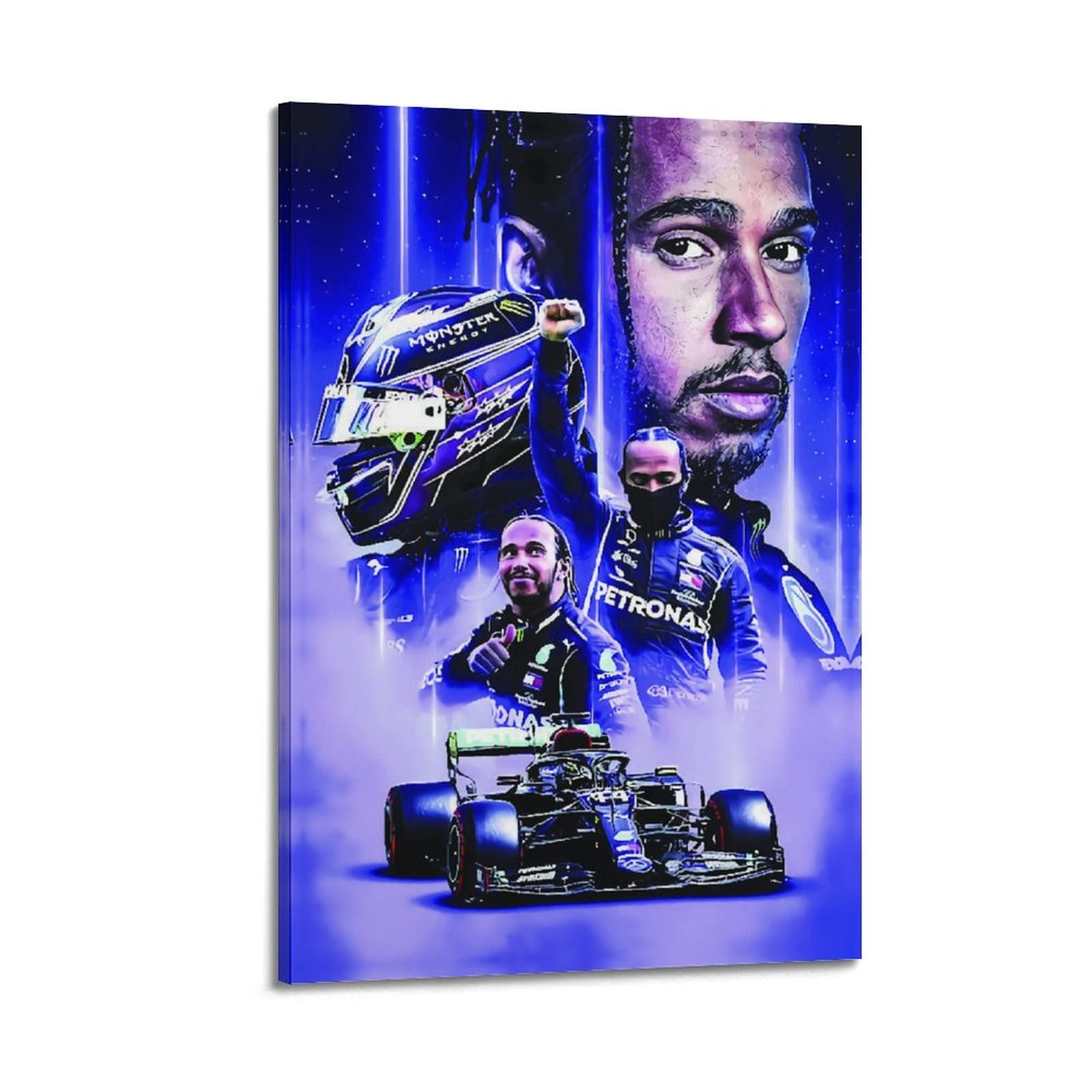 Poster Sur Toile Lewis Hamilton 9 - 30x45 Cm, Décoration Chambre, Bureau, Cadeau Fan De F1, Haute Qualité