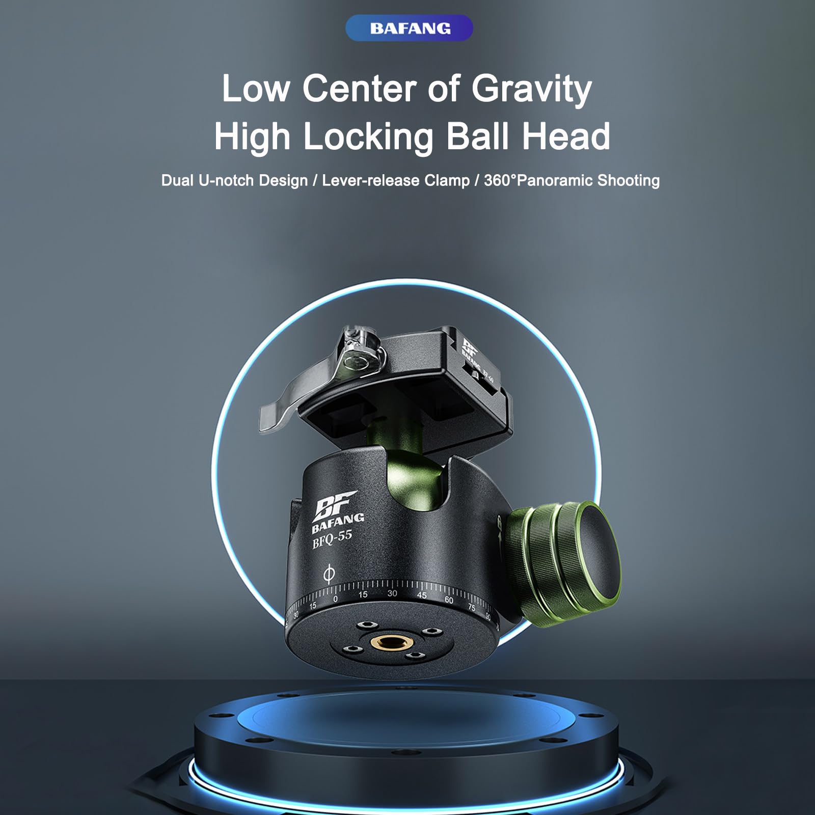 Tripod Head 55mm Aluminum 360° Panoramic 1/4 Tripod Ball Head Mount Arca Swiss Quick Release Plate Camera Momopod Video Ballhead - 44