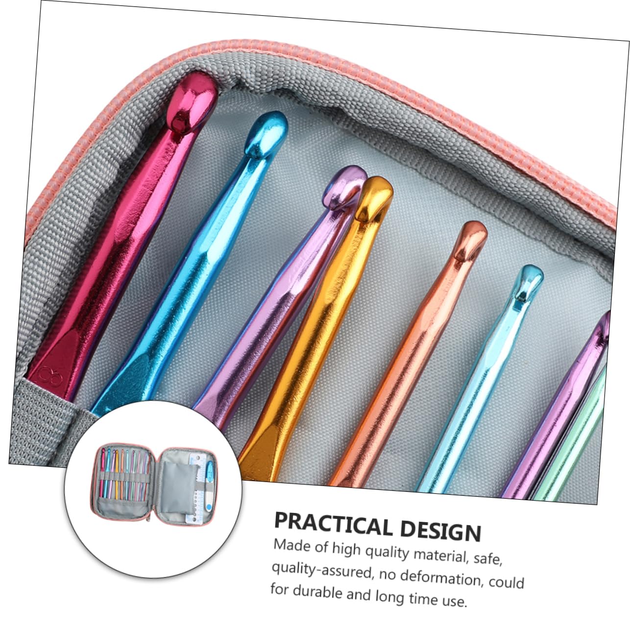 STOBOK Kit Ganchillos Crochet 30 Agujas Herramientas Para Tejer Con Hebillas y Agujas De Diferentes Tamaños