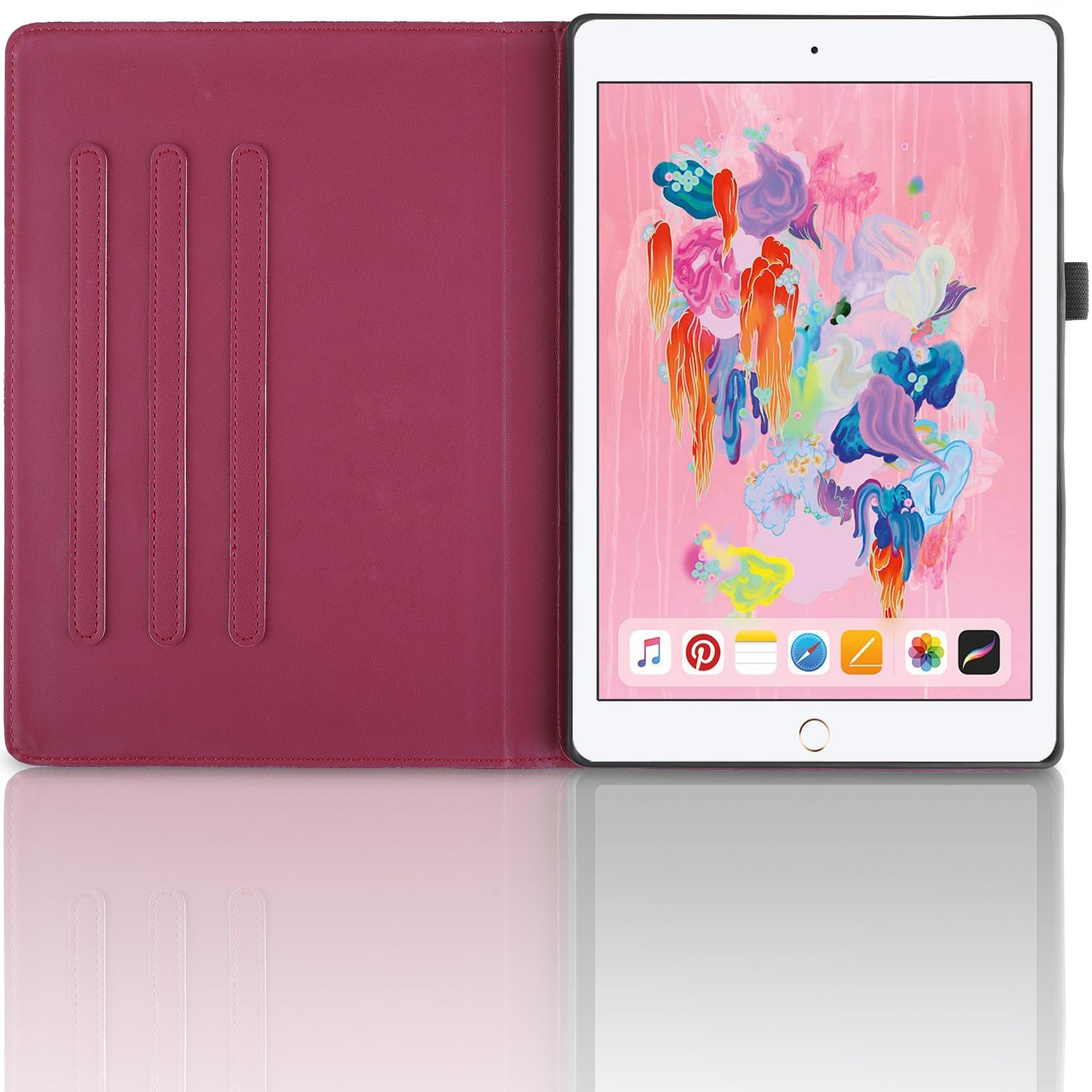 Custodia per iPad 9,7'' 2018/2017 (6a/5a Generazione) / iPad Air 2/ Air 1 / iPad Pro 9,7 Pelle PU Flip Tablet Case con Supporto Girevole di 360°Cover AntiGraffio Antiurto per iPad 9,7'', Blu