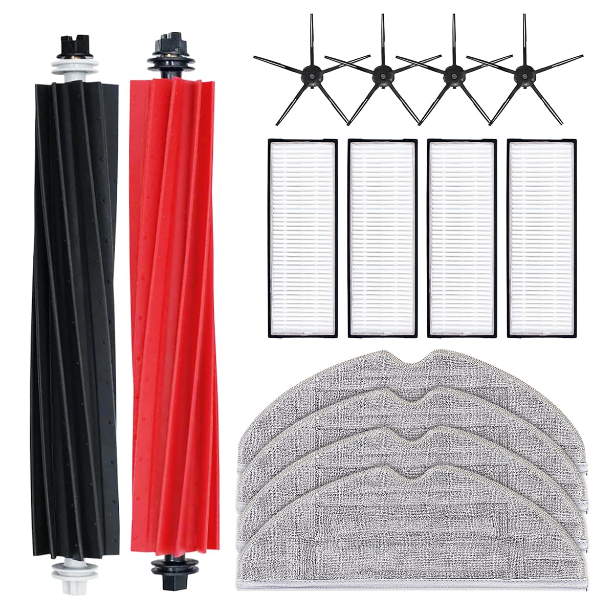 WuYan 14 pcs S8 Replacement Parts for Roborock S8 S8 PLUS S8+ S8 Pro Ultra Robotics,1set Main Brush,4 Filter,4 Mop Cloth,4 Side Brush,Vacuum Cleaner Accessories.-image-33