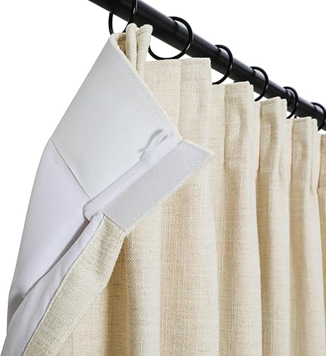 Miniatura 58 de Drapifytex Cortina plisada de lino sintético, cortina para oscurecer la habitación, 56 pulgadas de ancho x 96 pulgadas de largo, cortina de cobre 26
