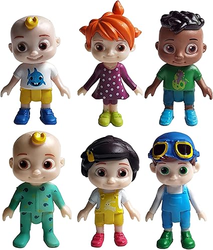 6 piezas para decoración de pasteles muñecas muy lindas para fiestas de cumpleaños infantiles