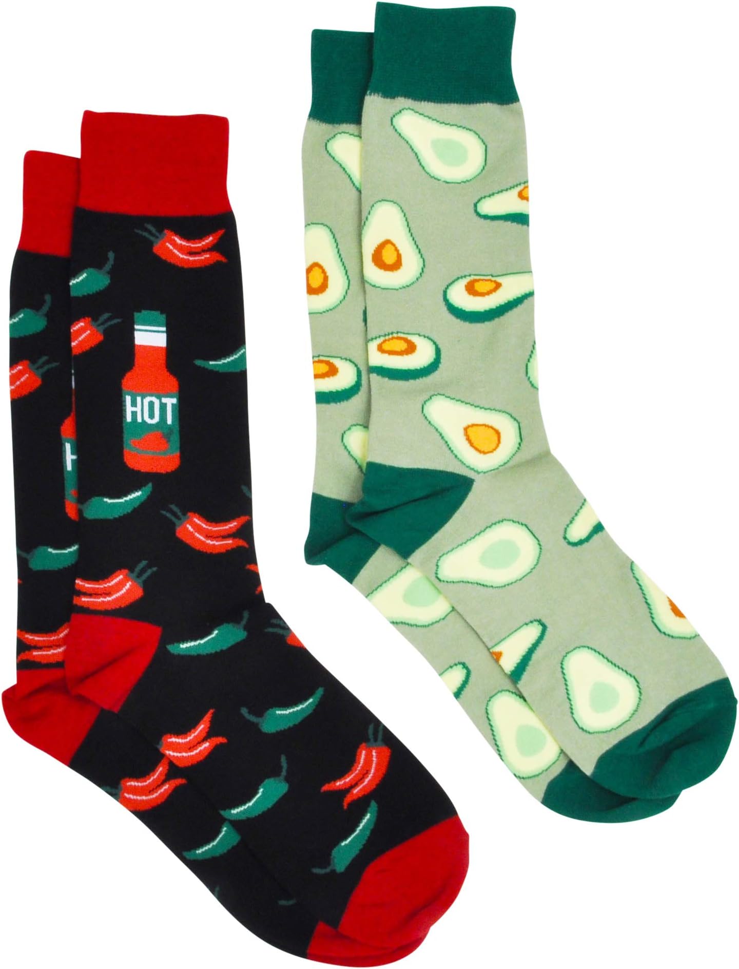 Mens Novelty Socks 2 Pair Set - Christmas Holiday Fathers Day Food