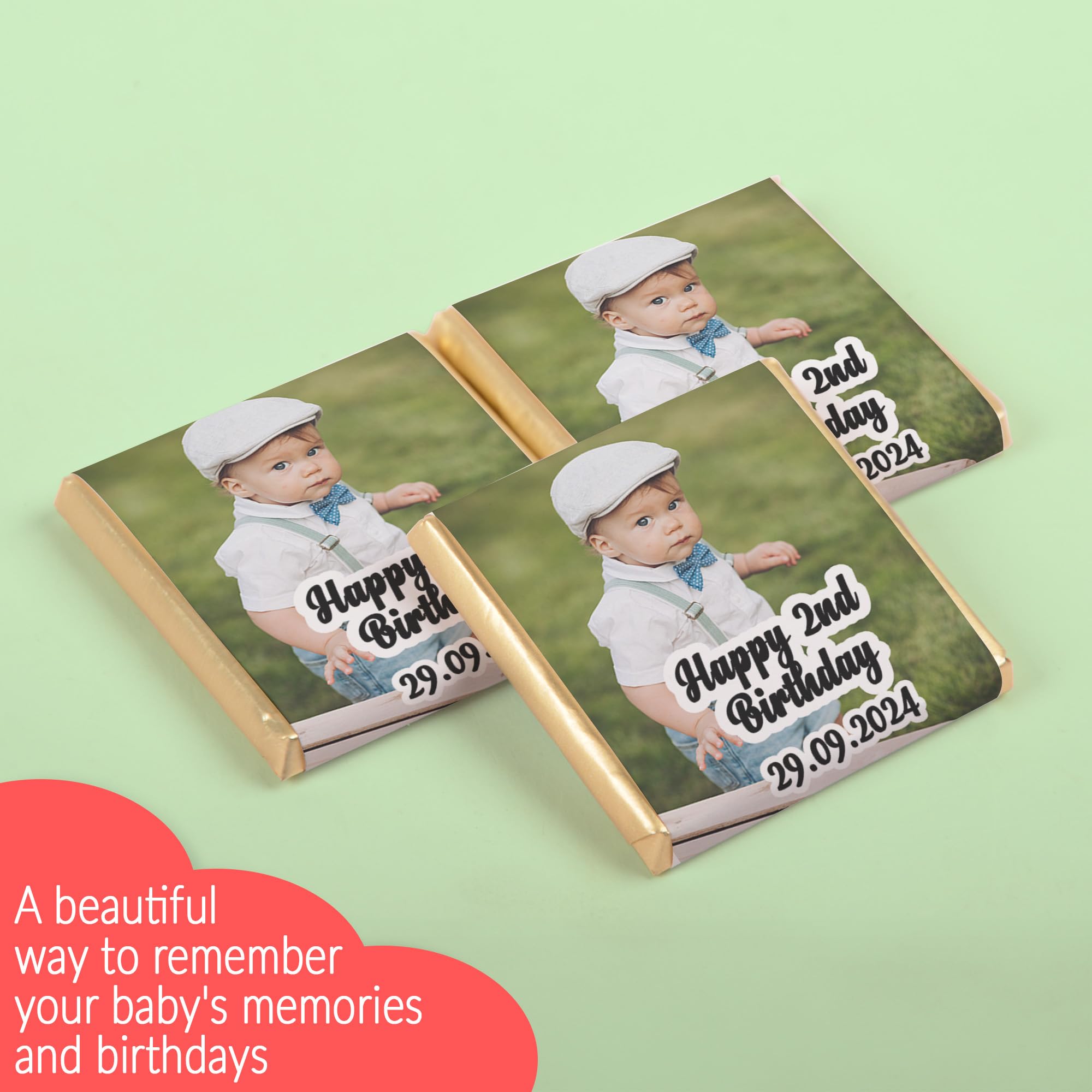 Personalisierte Baby-Foto-Schokolade, personalisierte Schokolade, personalisierbares Geburtstagsgeschenk mit Ihrem, Taufe, erstes Geburtstagsgeschenk