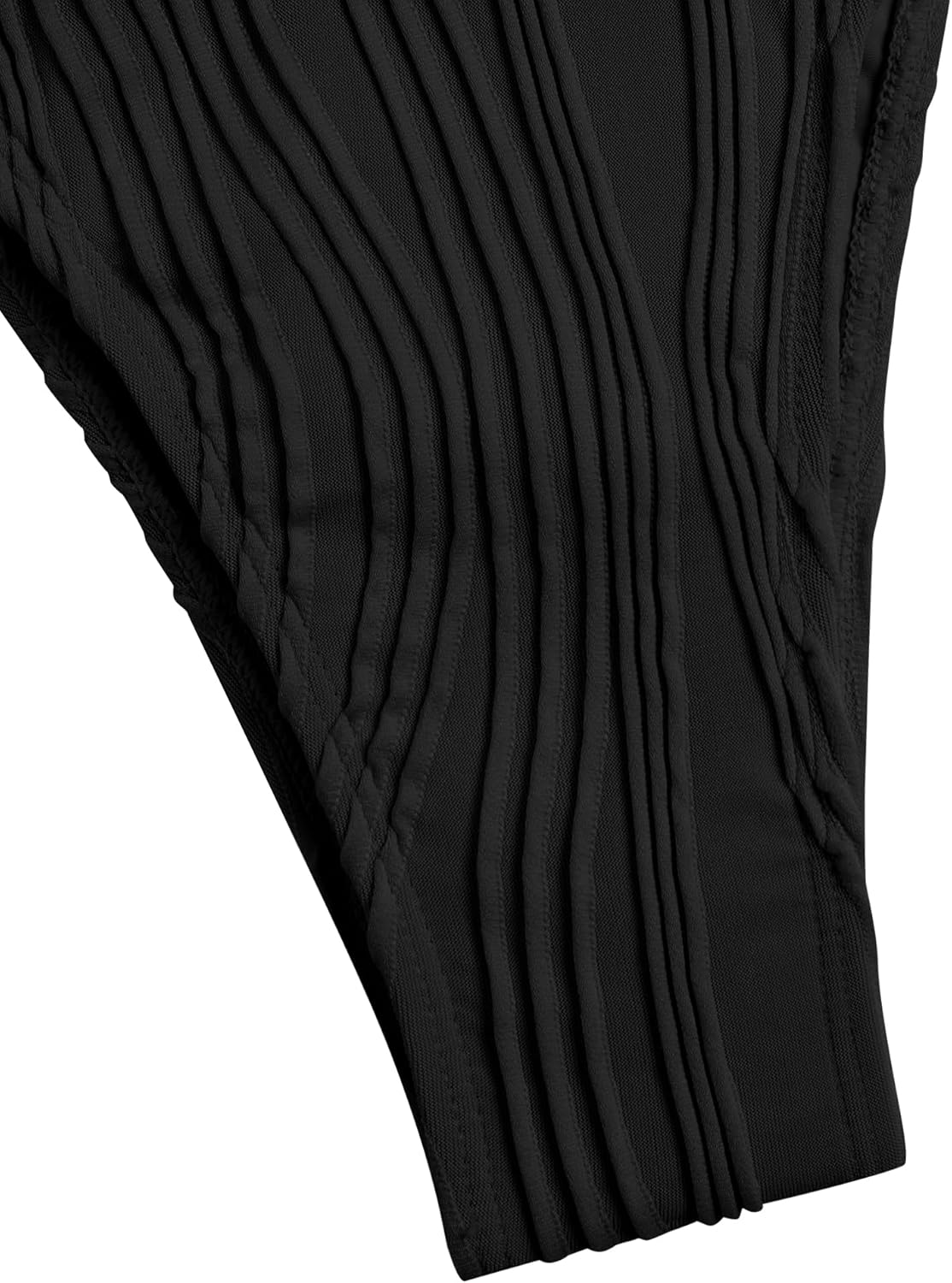 ZAFUL Womens Texture Bikini Sets Knot Front O Ring Tie Wide Straps Swimsuits 2 Pieces String Bathing Suits