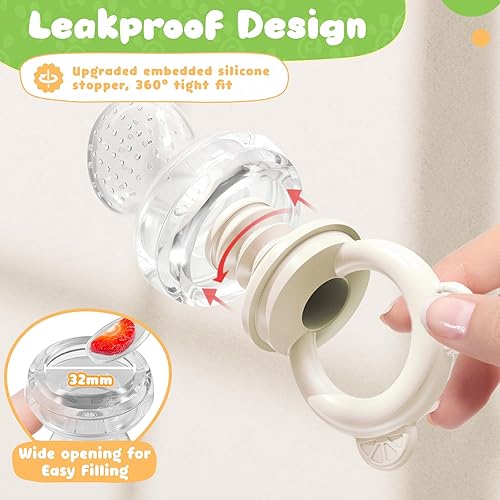 Miniatura 7 de BEAR Alimentador de alimentos para bebés Alimentador de alimentos de frutas para bebés y mini congelador Bandeja Combo