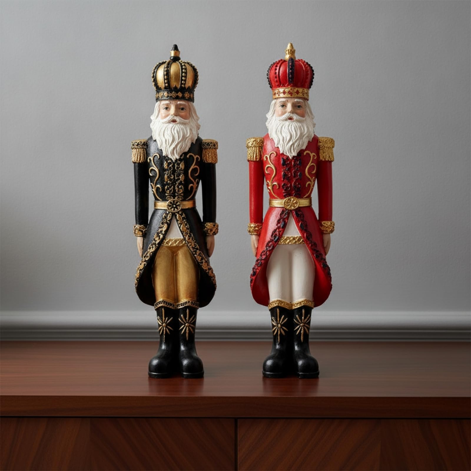 rockible 2 Pièces Soldat Écrase-Noix Doré Ornement sur Pied Décoration pour Table, Console
