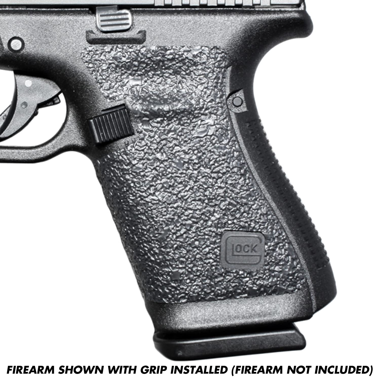 GripOn Textured Rubber Grip Wrap for Gen 5 Glock 19 23 25 32 38 (Black)