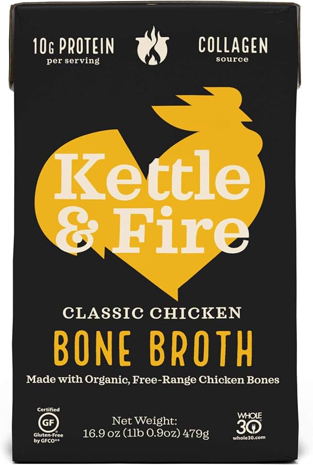Kettle & Fire, Caldo de osso, frango, 500 ml