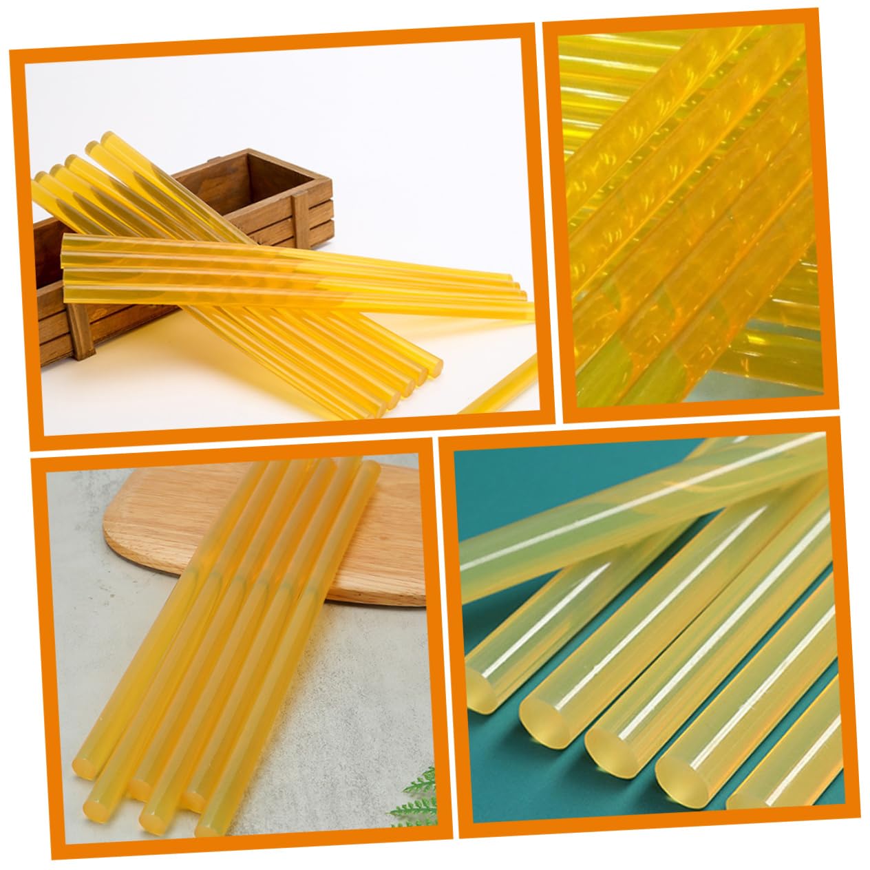 KALLORY 3pcs Hot Melt Glue Sticks for Crafts Strong Adhesive Craft Glue for Card Decor and Repairs High Viscosity