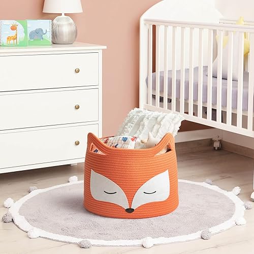 Miniatura 37 de Canasta de almacenamiento tejida con cuerda de algodón, tamaño grande, organizador para cuarto de servicio, juguetes, mantas, ropa, toallas, Gris