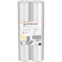 Embossed vacuum packaging roll 28 cm x 3 m 2 pieces for all types of domestic packaging, foodsaver, lacor, case, silvercrest, etc.
