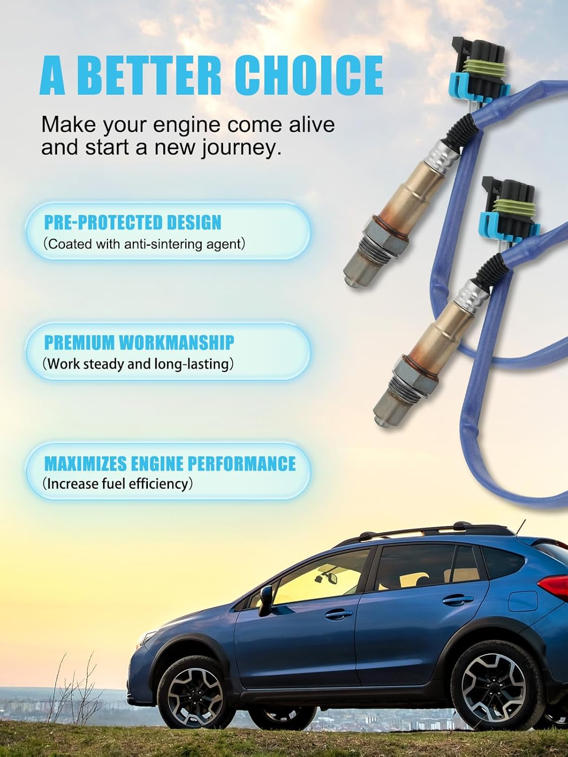 TAUTOY 4PCS 250-24649 234-4815 O2 Oxygen Sensor Upstream Downstream (3.0L 3.6L) for Chevy Equinox Impala Traverse Captiva Sport,for GMC Acadia Terrain,for Cadillac SRX,for Buick Allure Enclave