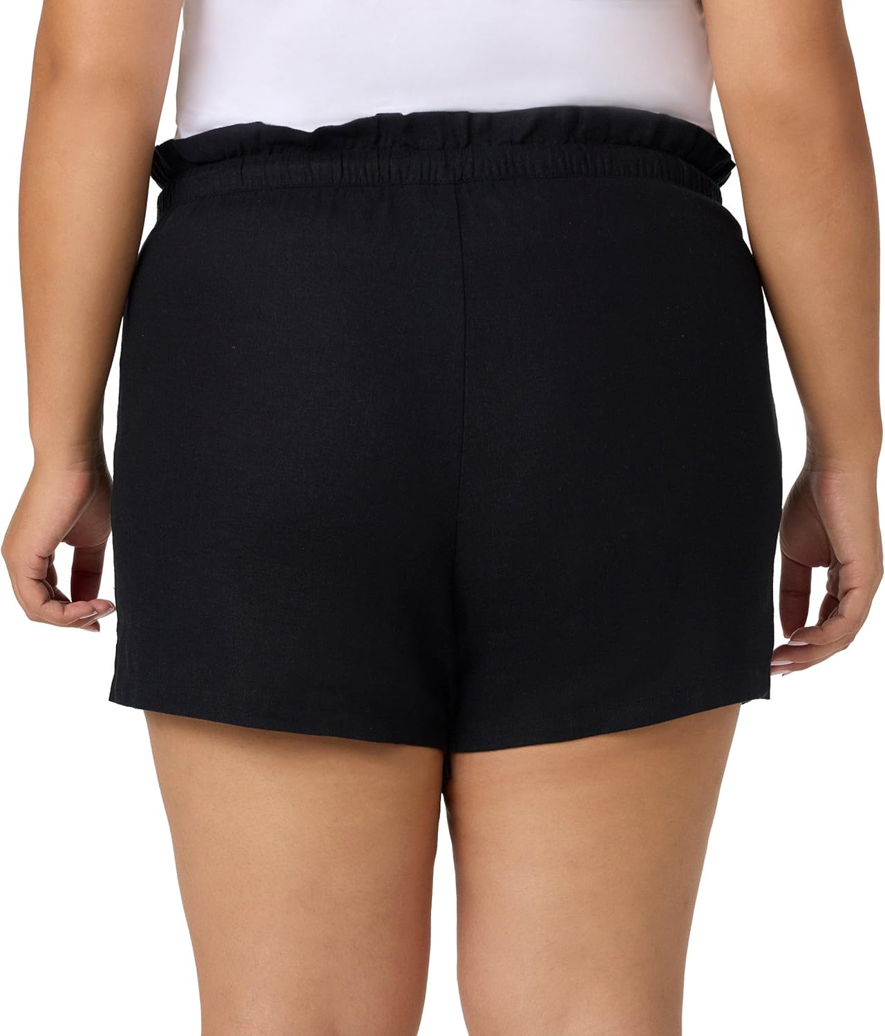 HANG TEN Women's Linen Blend Summer Shorts - Lightweight Casual Elastic Waist Shorts with Pockets - Relaxed Fit - Image 4