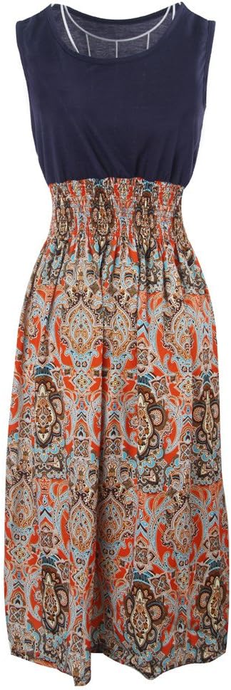 Egelbel Women Splicing Brazilian Corset Long Beach Dress Beachwear