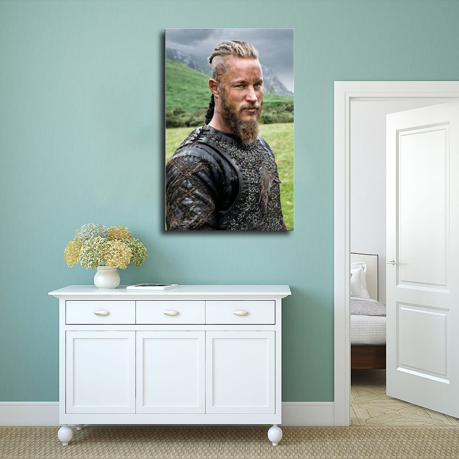 Targa Metallo Per Figlio - Decorazione Wall Art 'Al Mio Figlio Dal Pap&agrave; Vichingo' 20x30 Cm