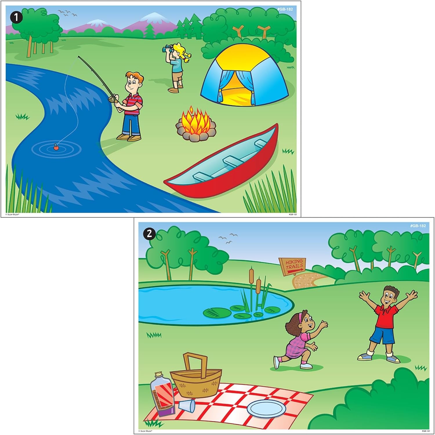 Super Duper Publications | Magnetic Adventure Stories Match-Up Barrier Game | Vocabulary, Basic Concepts, Following Directions, Reasoning, Listening, Categories, & Rhyming | Educational Resource