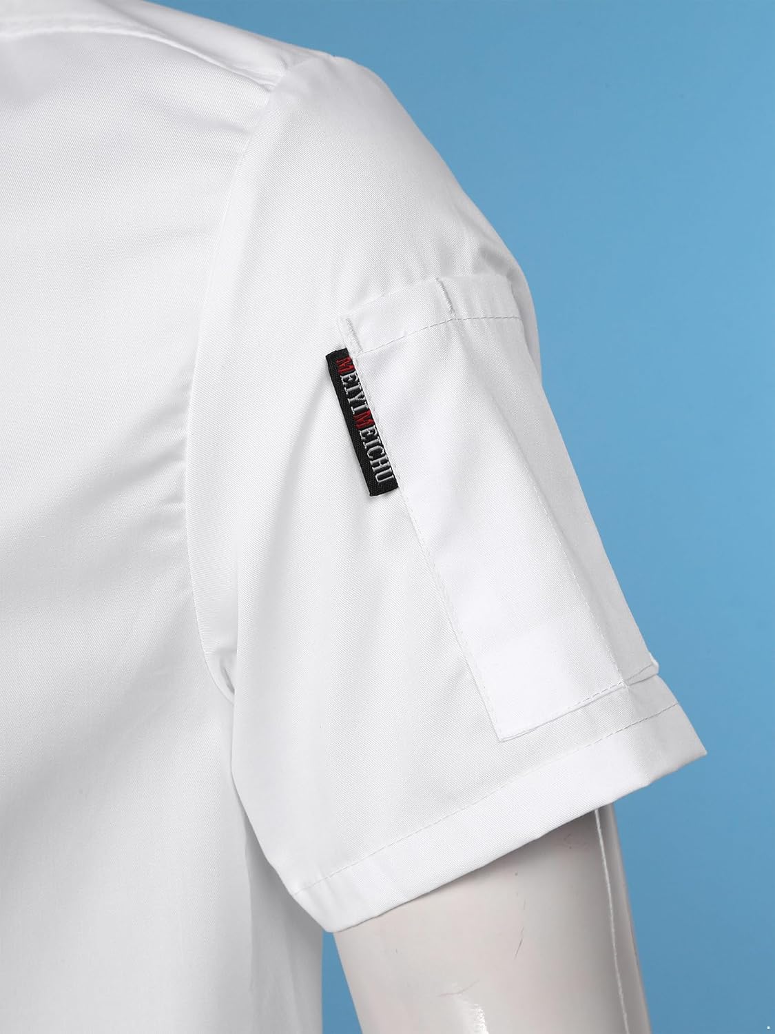 Unisex Men's Chef Coat Jacket Short Sleeve Restaurant Kitchen Cooking Chef Working Shirt Tops