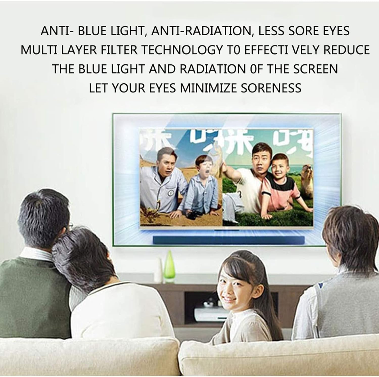 AIZYR 85inch Matte Anti Blue Light TV Screen Protectors - Anti Scratch Film for 4K Ultra HD LED Smart TV (74.875" * 42.875"/ 190.2cm * 108.9cm)