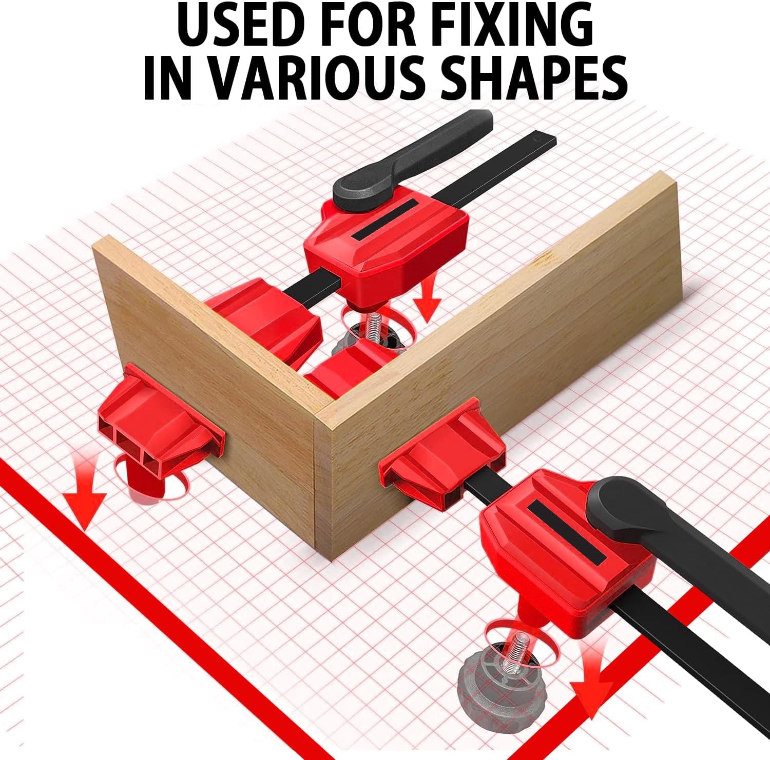 Altivox 3/4" (19mm) Bench Dog Clamps For Woodworking - Up to 155 Lbs Clamping Force, Wood Clamps for 19mm Bench Dogs Hole - Workbench Accessories (2 Pack)