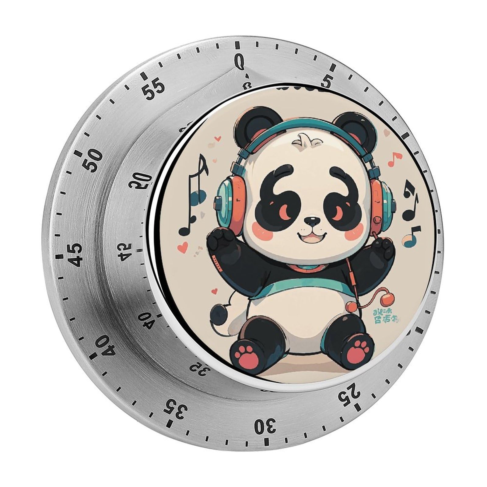 Panda Manual Countdown Timer with Magnetic Base Visual Mechanical Timer for Classroom Home Study and Cooking
